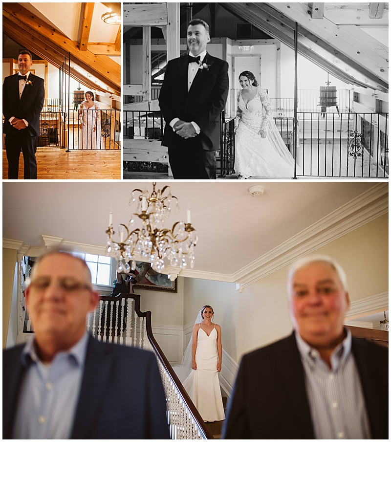 Father daughter first look photos at New England Boston area weddings