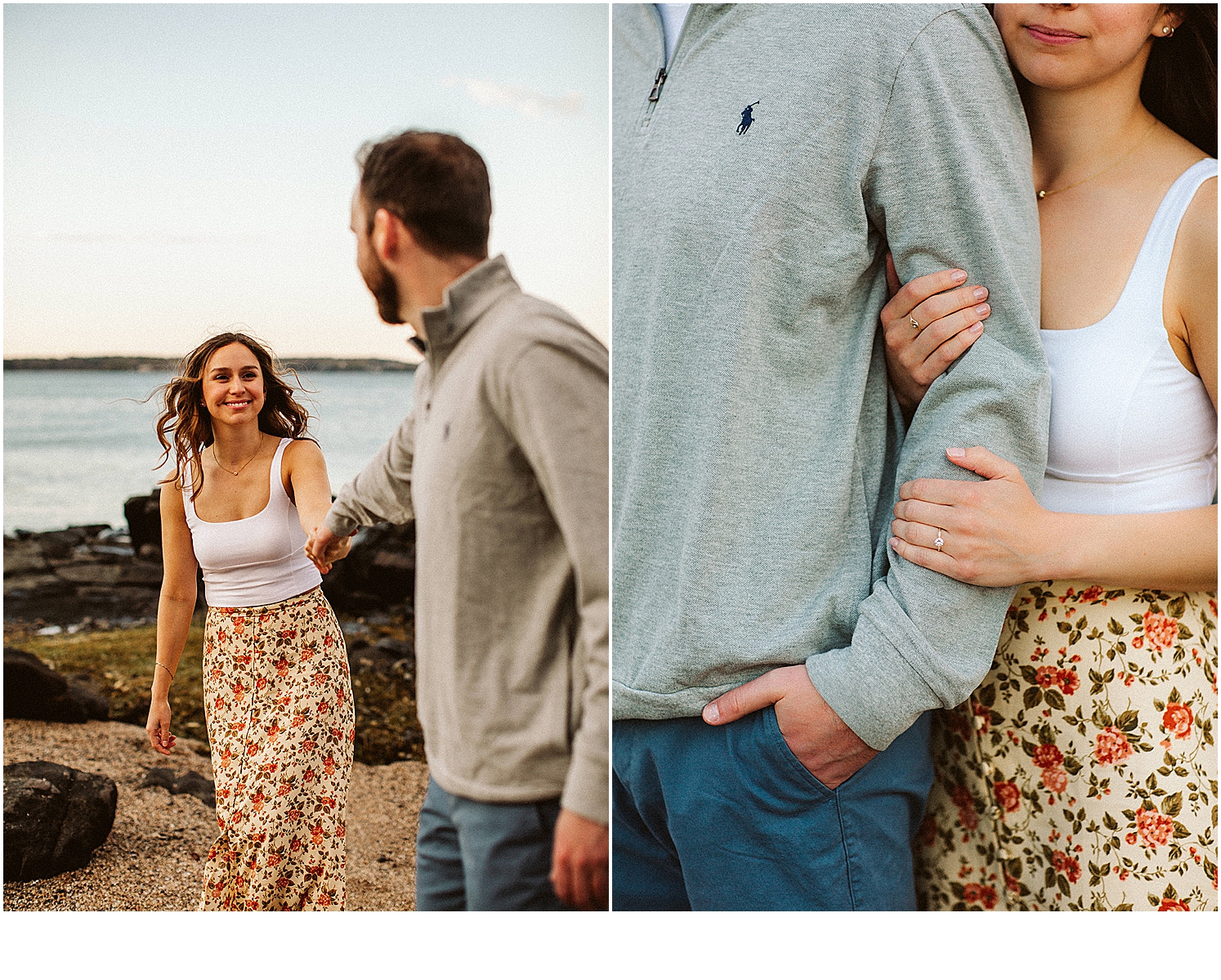 Engagement Photos by Fort Pickering Lighthouse Salem MA