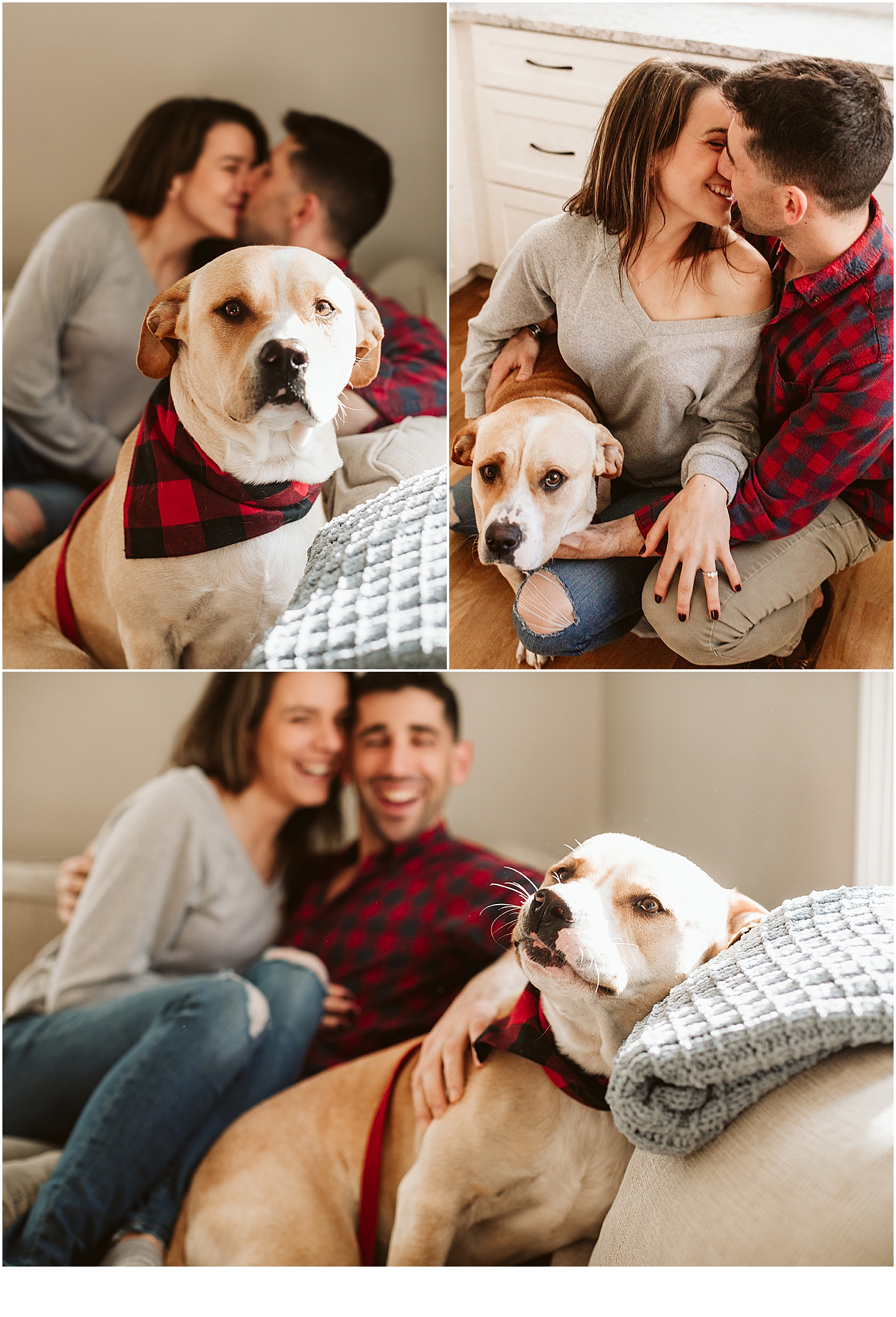 Boston couple takes engagement photos at home