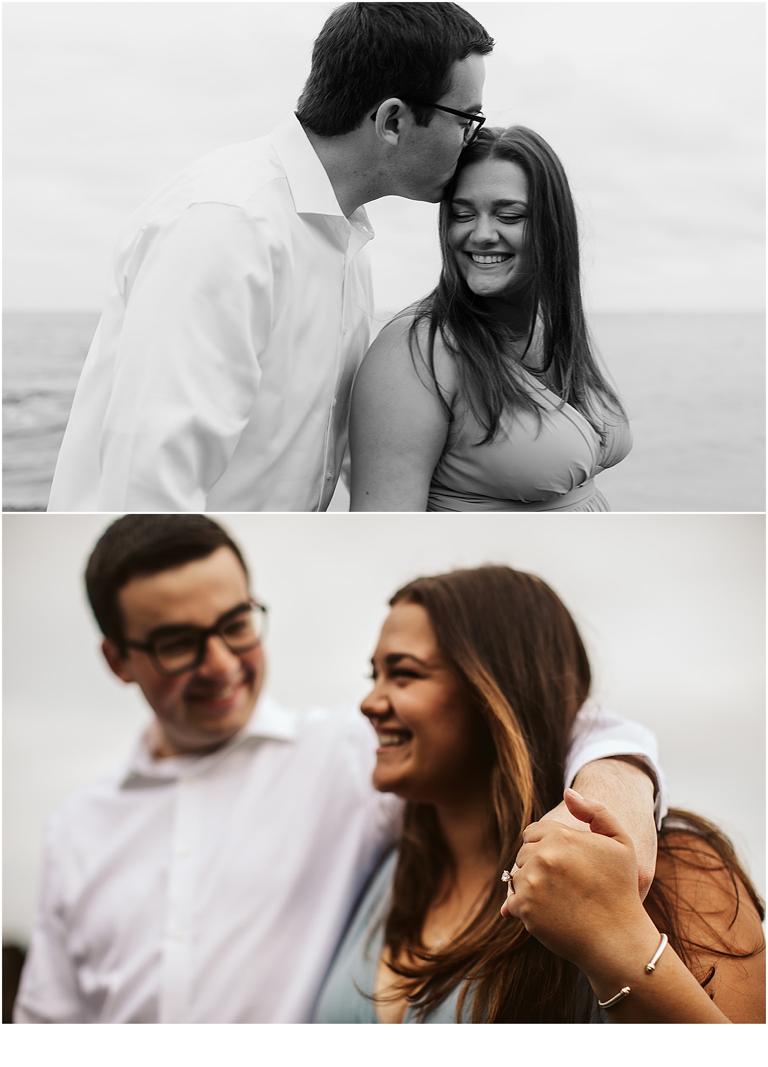 Couple-celebrates-their-engagement-at-the-beach-in-New-England
