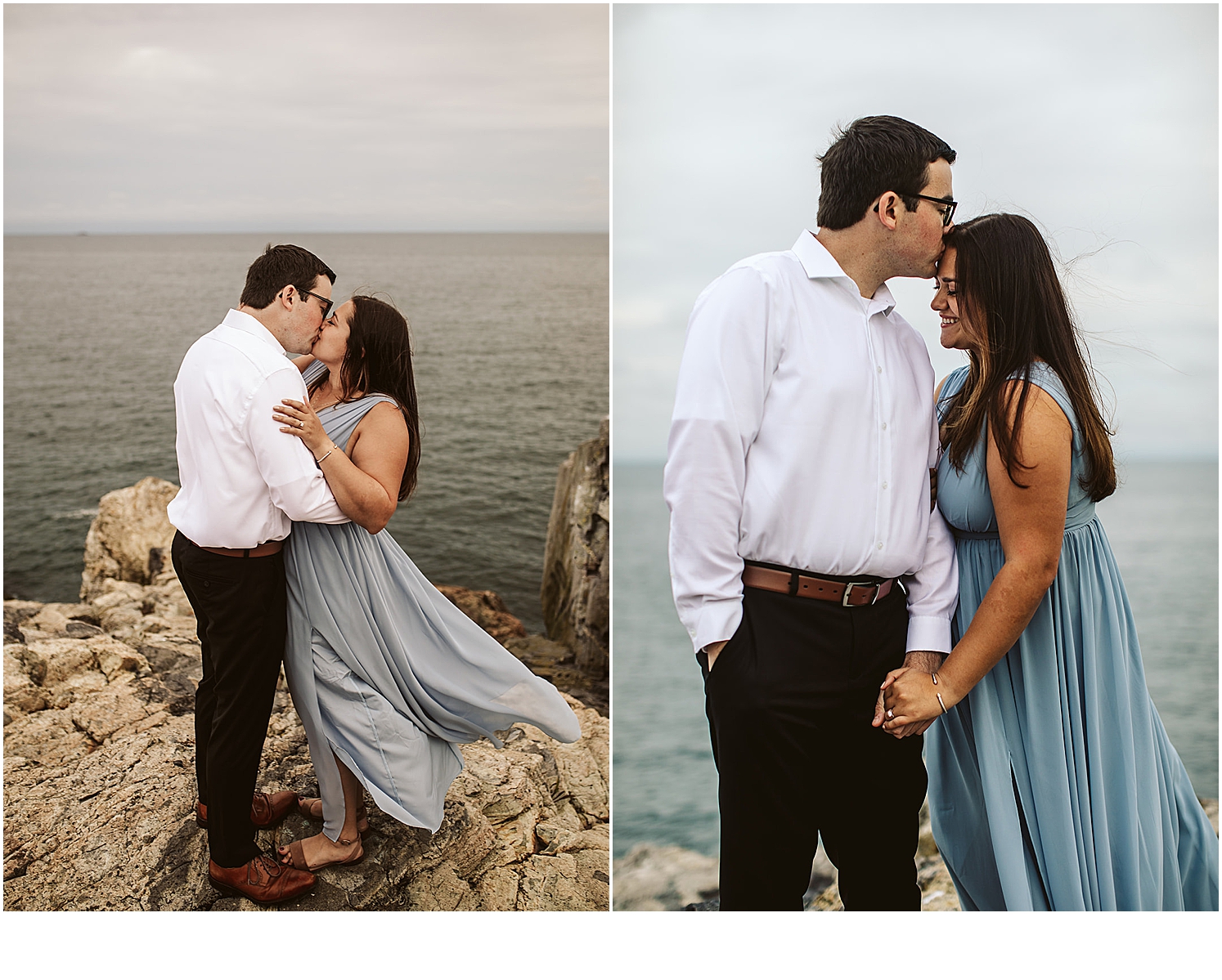 Couple-embraces-on-the-cliffs-at-Boston-beach