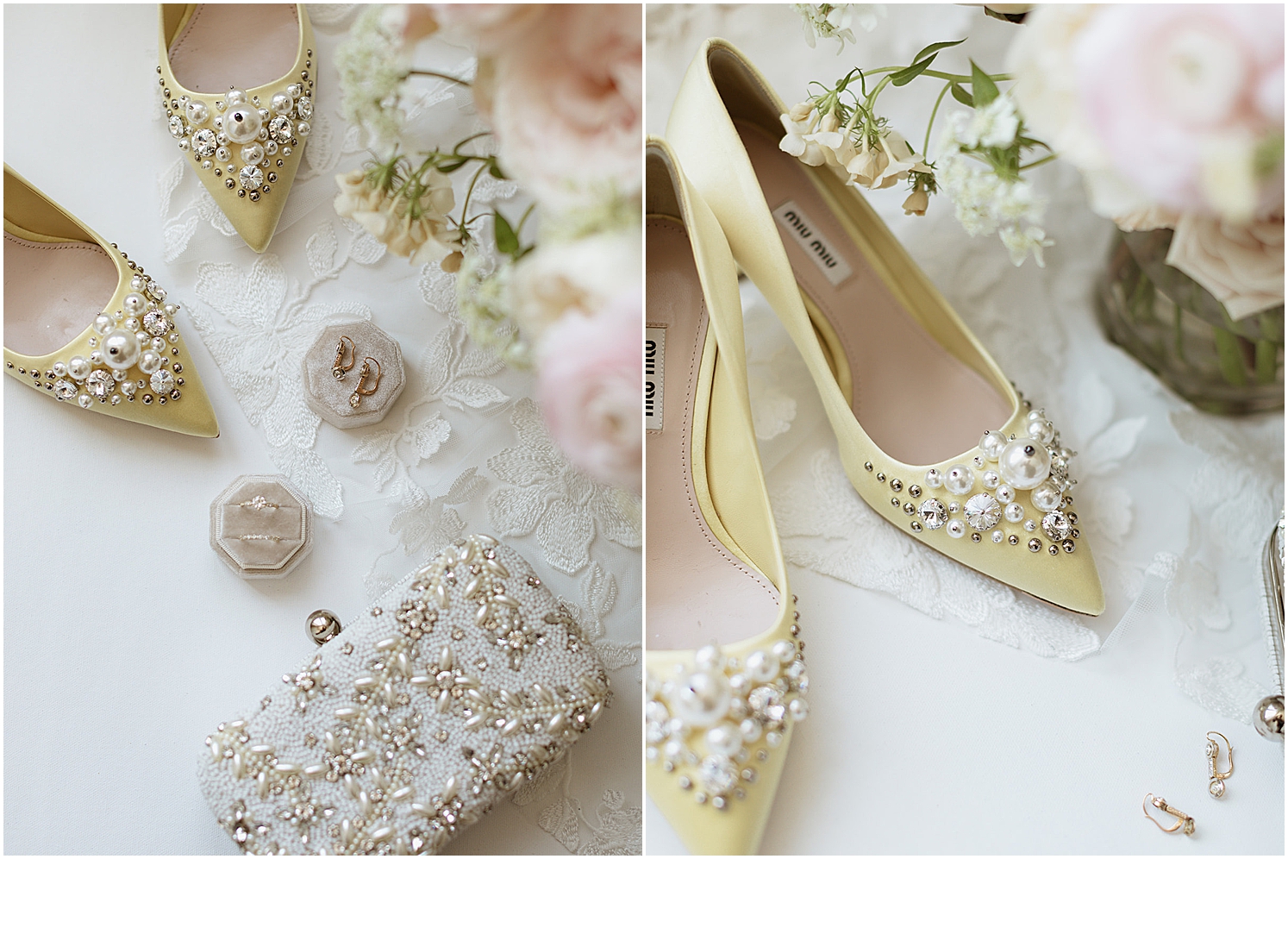Bridal-shoes-with-pearl-accents-with-pearl-stone-clutch