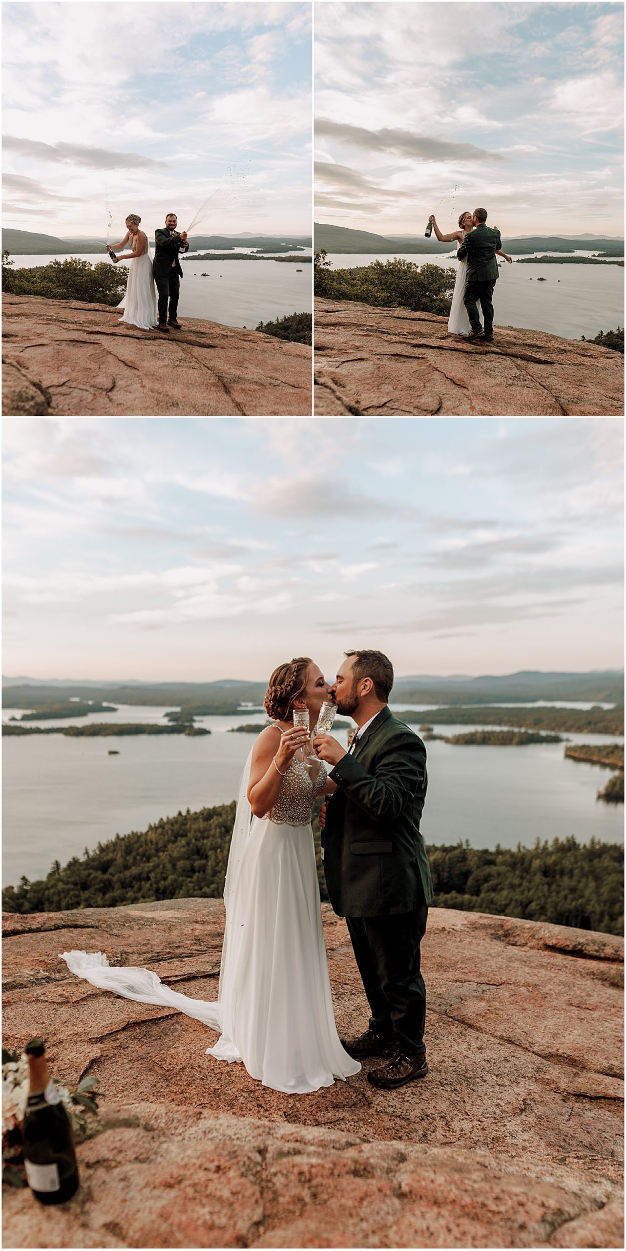 Couple-toasts-their-NH-elopement-on-a-mountain