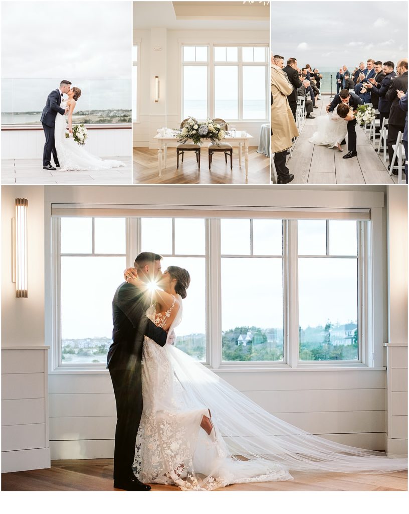 A coastal wedding ceremony at one of the best wedding venues in New England.